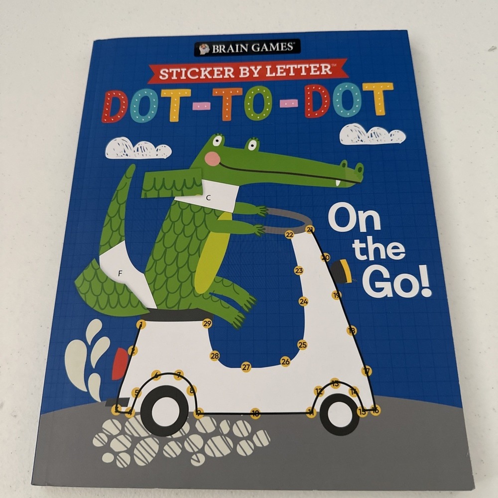 Brain Games Sticker by Letter Dot-To-Dot On the Go! Paperback or Softback